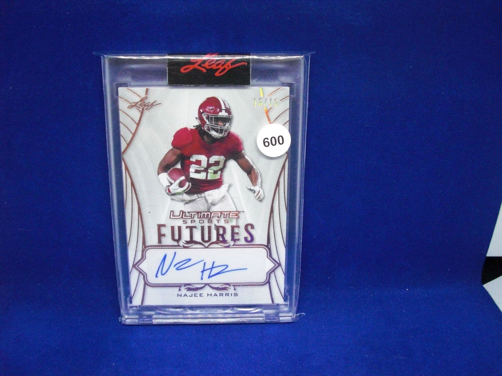 Najee Harris leaf ultimate futures signature card 15/15 (1 of 1)