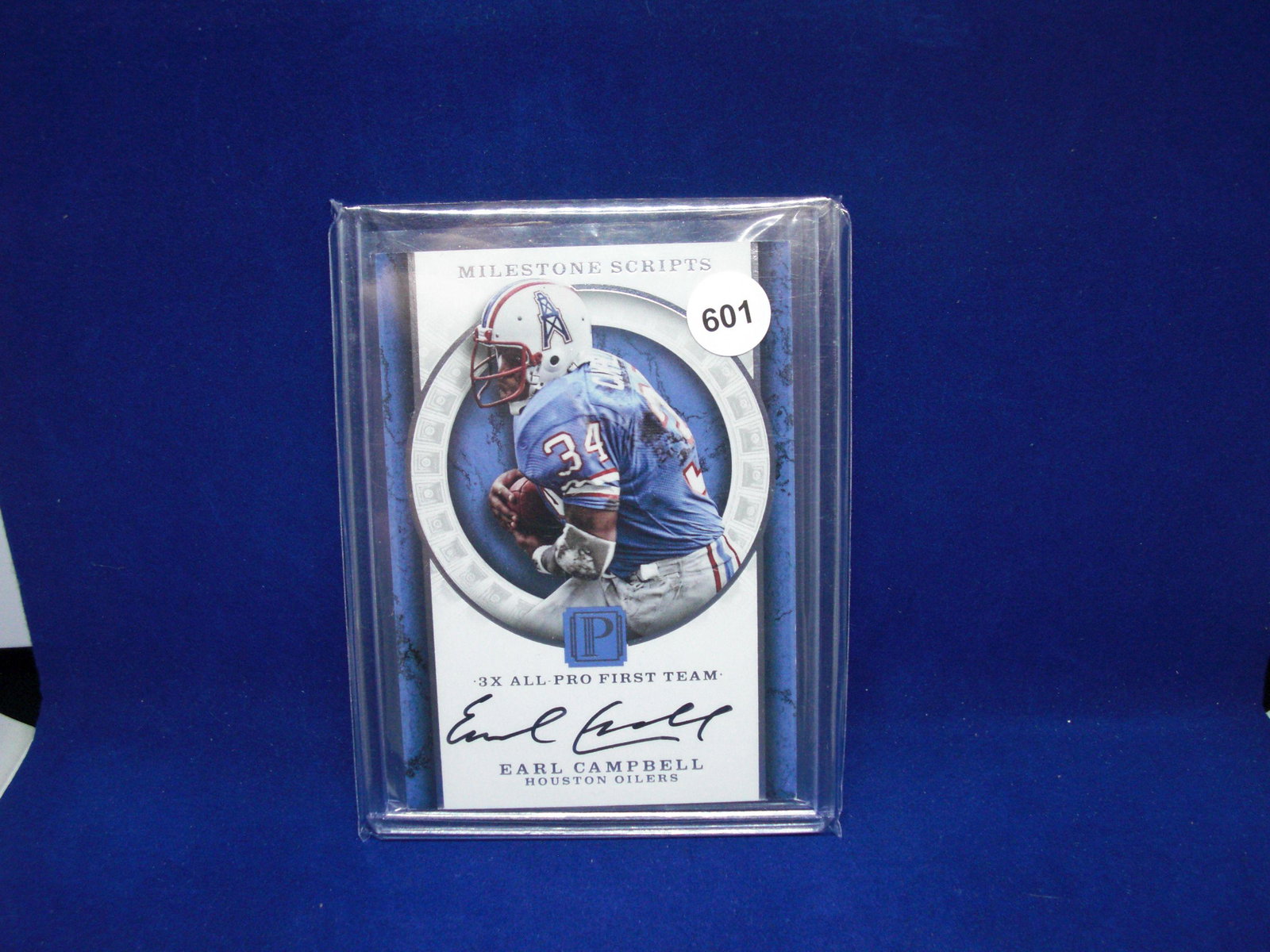 Earl Campbell milestone scripts autograph 04/49: Earl Campbell milestone scripts autograph 04/49