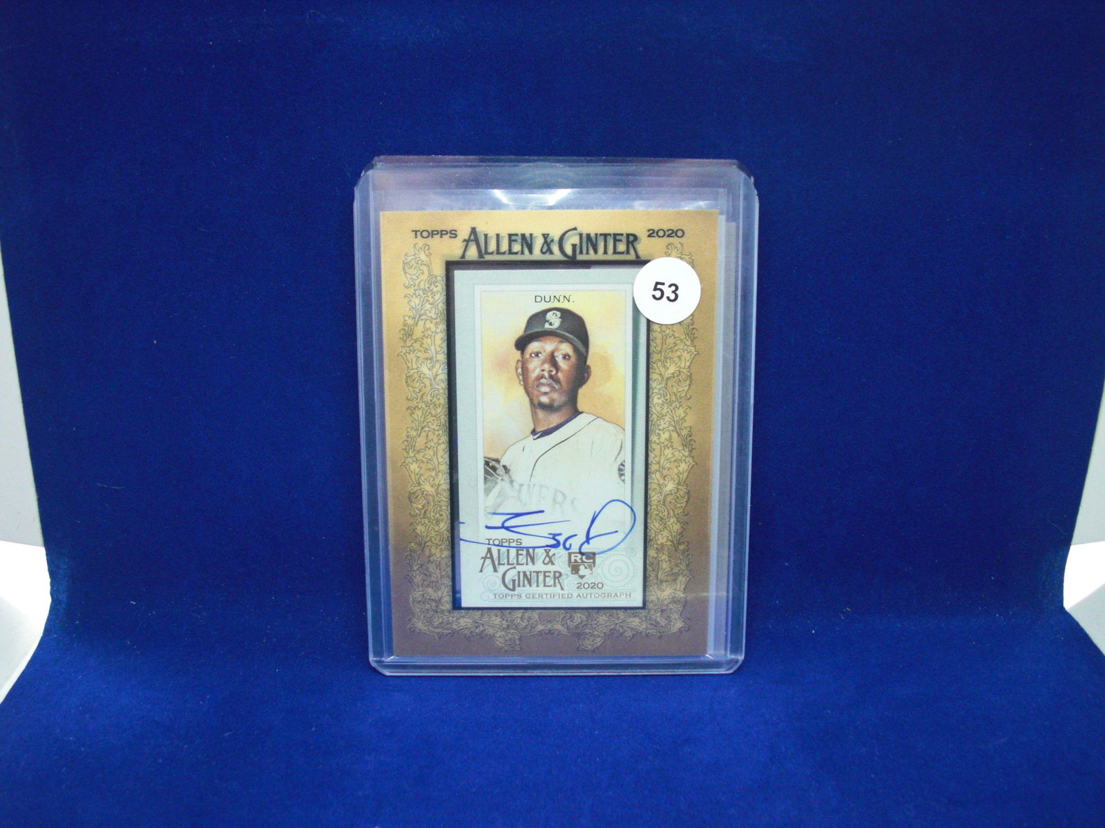 justin dunn allen and ginter framed auto (1 of 1)