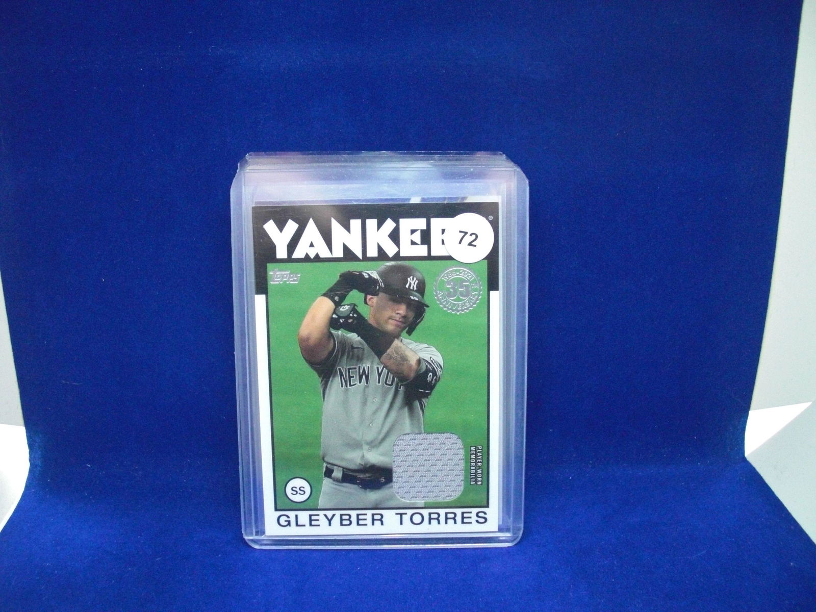 glyber torres game worn jersey card: glyber torres game worn jersey card
