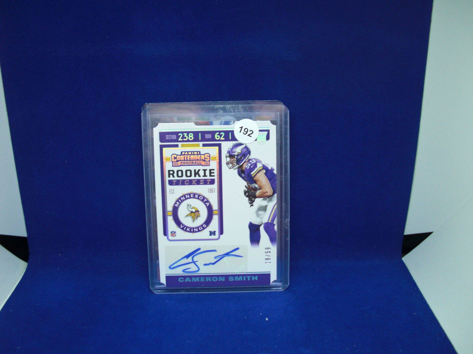 cameron smith rookie ticket auto 19/59 (1 of 1)