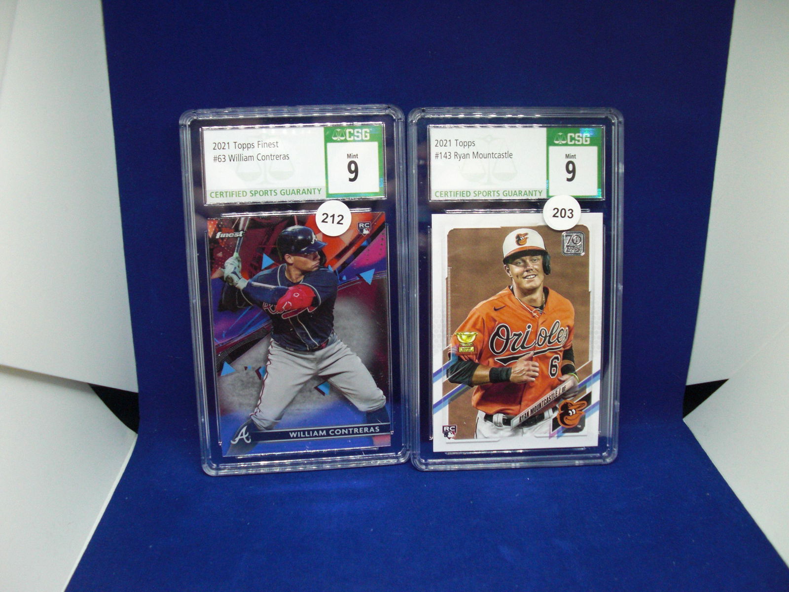 lot of 3 CSG graded rookie cards (1 of 1)