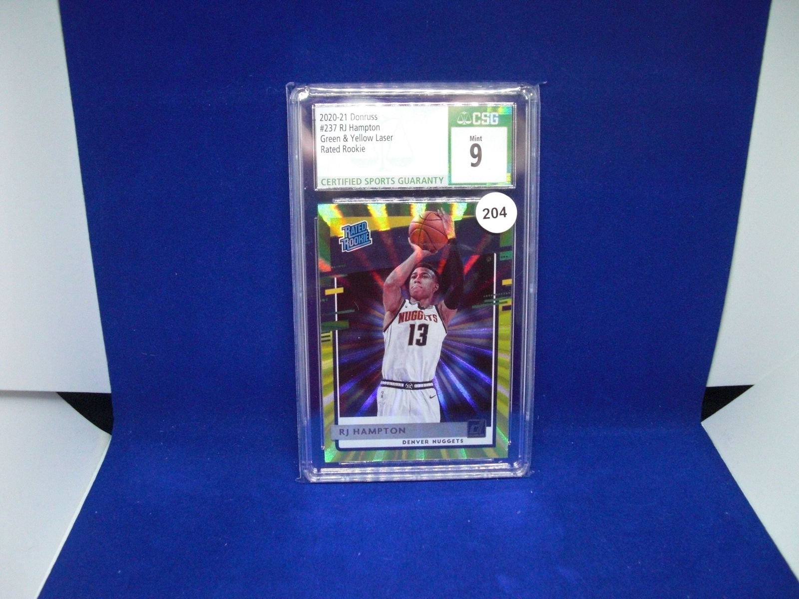 CSG 9 rj hampton green yellow laser rated rookie (1 of 1)