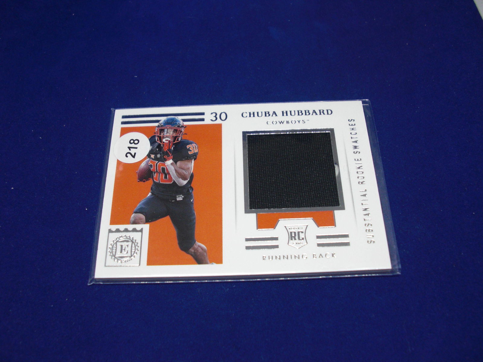 chuba hubbard rookie jersey card (1 of 1)
