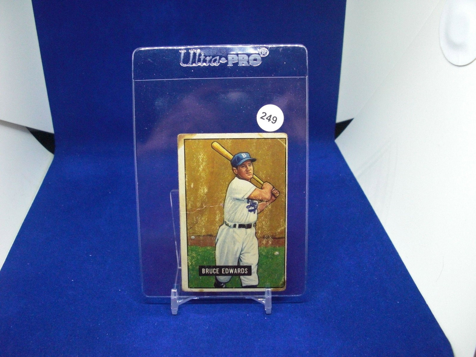 vintage 1951 bowman bruce edwards: vintage 1951 bowman bruce edwards