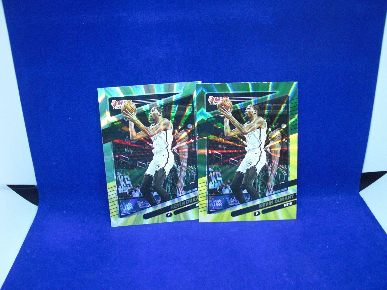 kevin durant lot of 2 green/yellow laser parallels (1 of 1)