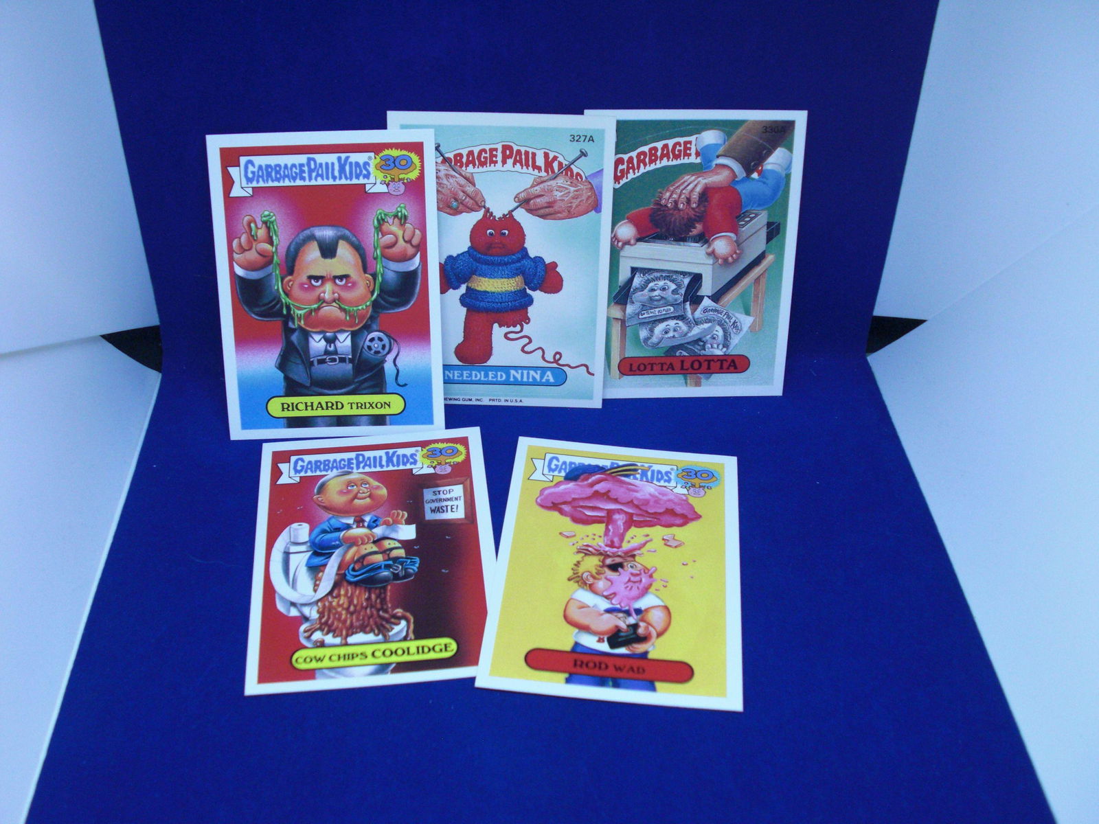 lot of 5 assorted garbage pail kids cards: lot of 5 assorted garbage pail kids cards
