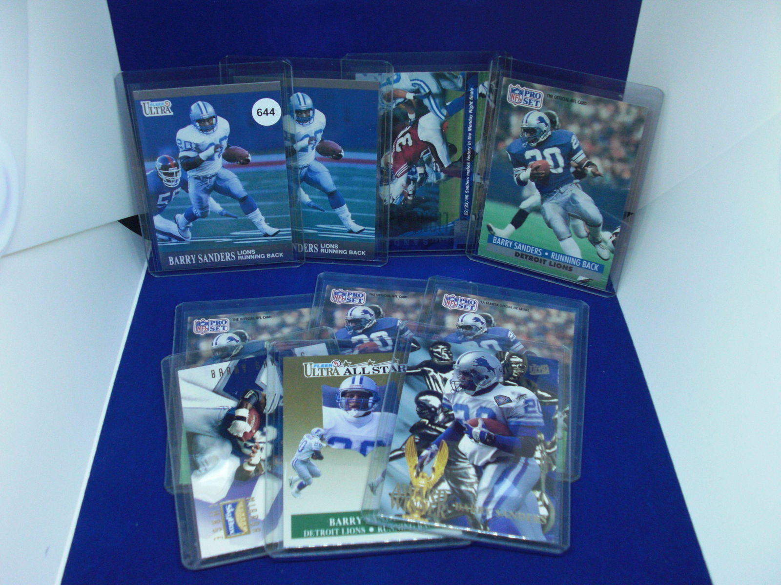 lot of 10 barry sanders cards (1 of 1)