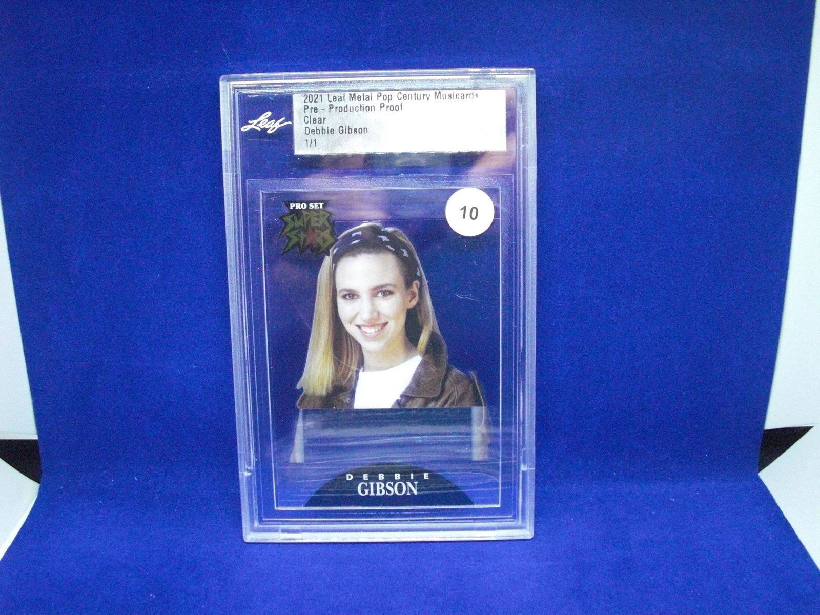 2021 POP CENTURY 1/1 PRODUCTION PROOF EDWIN MCCAIN: DEBBIE GIBSON CLEAR 1/1 PROOF