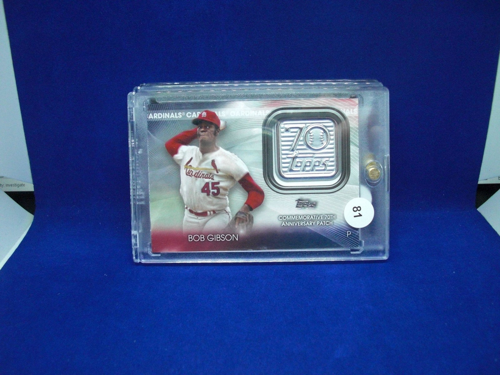 bob gibson 7the anniversry relic: bob gibson 7the anniversry relic