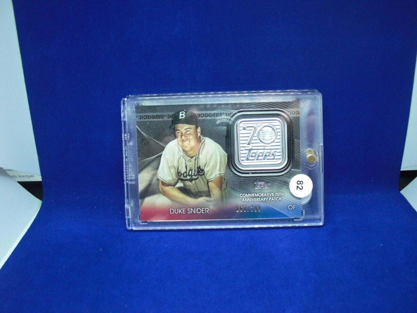 duke snider 70th anniversry relic 060/299 (1 of 1)