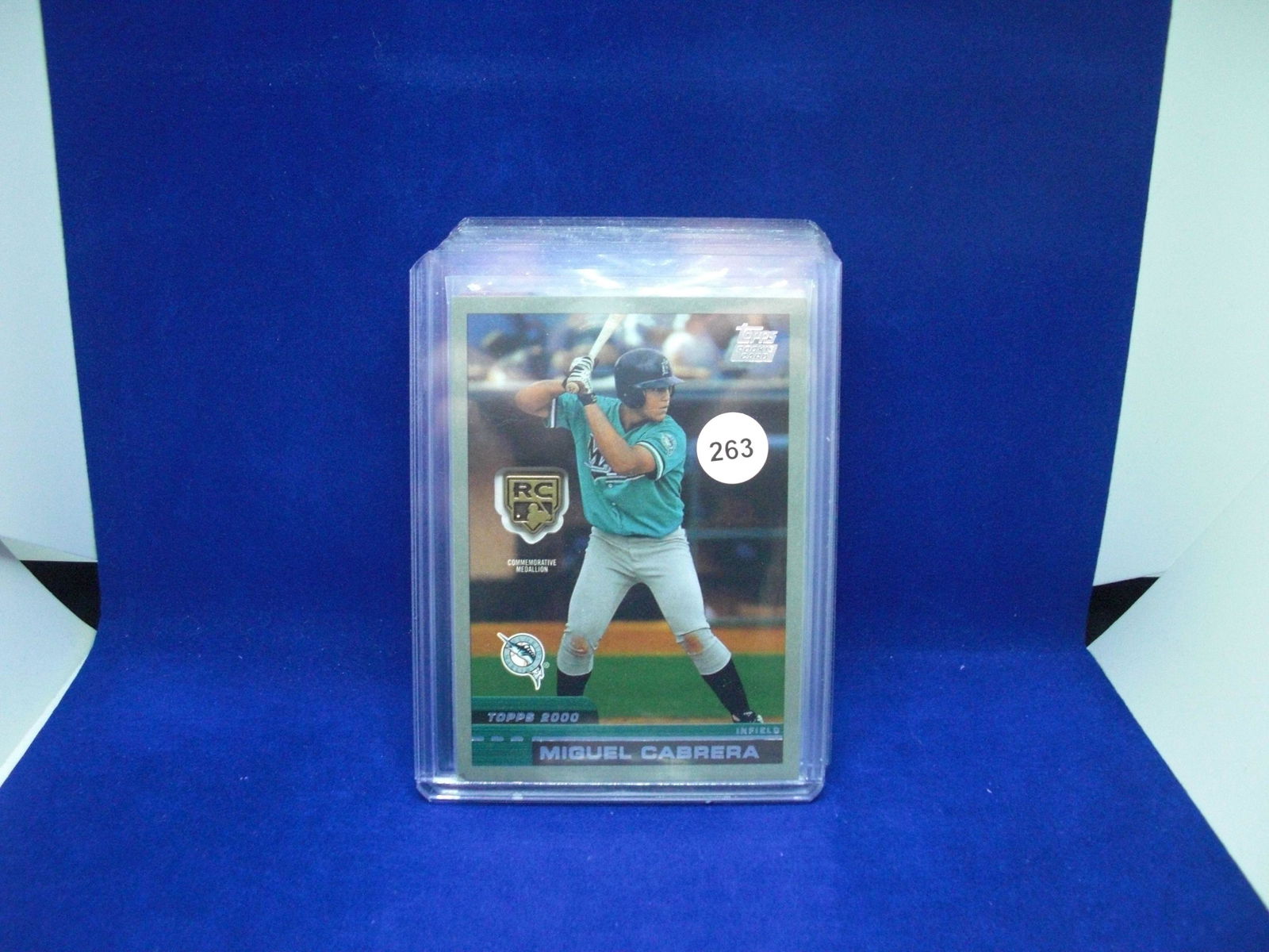 MIGUEL CABRERA COMMEMORATIVE ROOKIE MEDALLION RELIC (1 of 1)