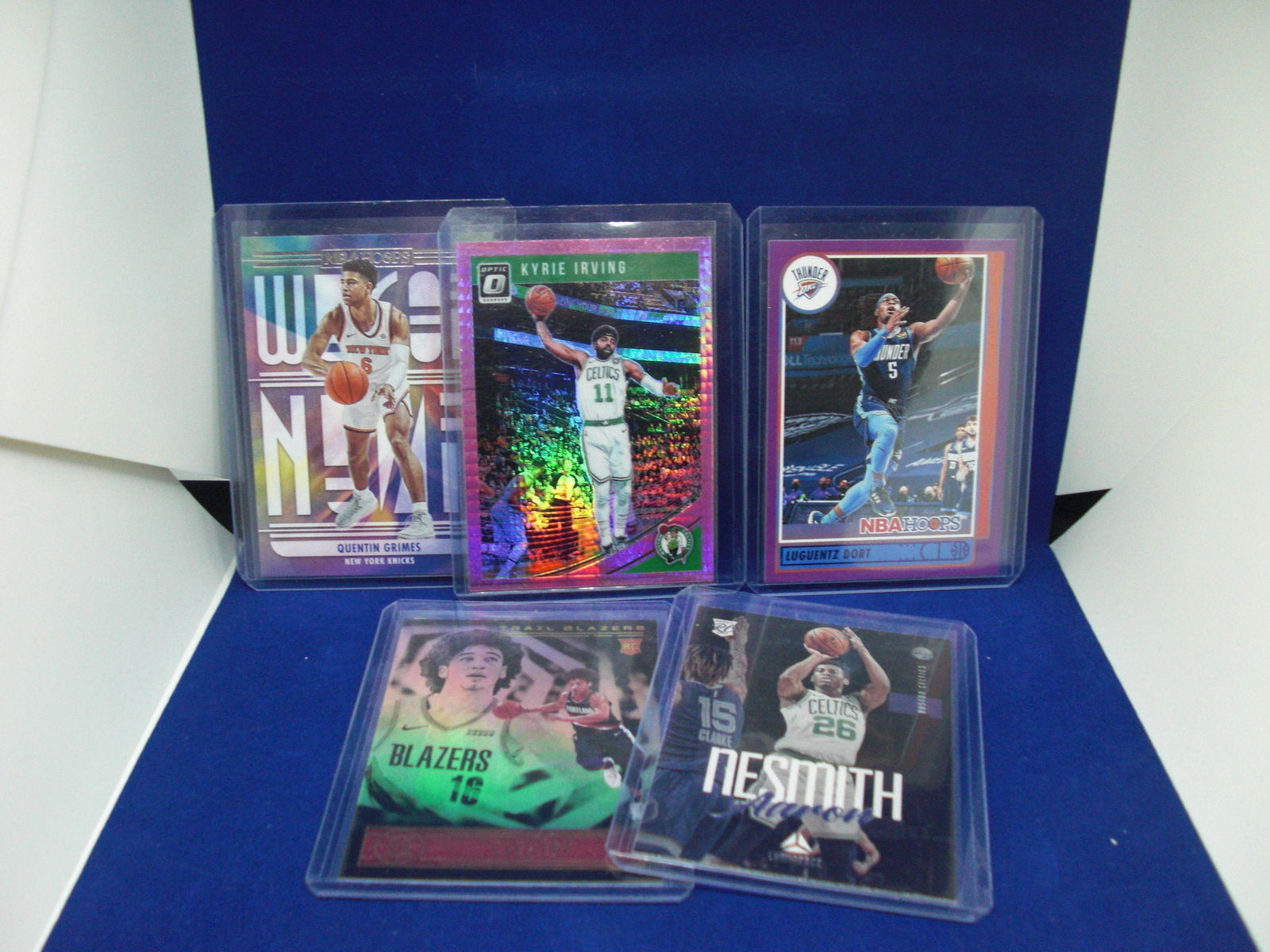 lot of 5 nba basketball cards with kyrie irving pink (1 of 1)