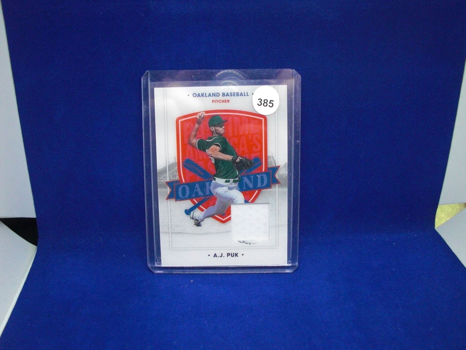 aj puk american pastime relic card: aj puk american pastime relic card