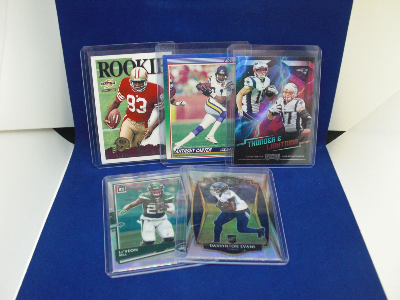 lot of 5 top loaded football cards with rob gronkowski (1 of 1)