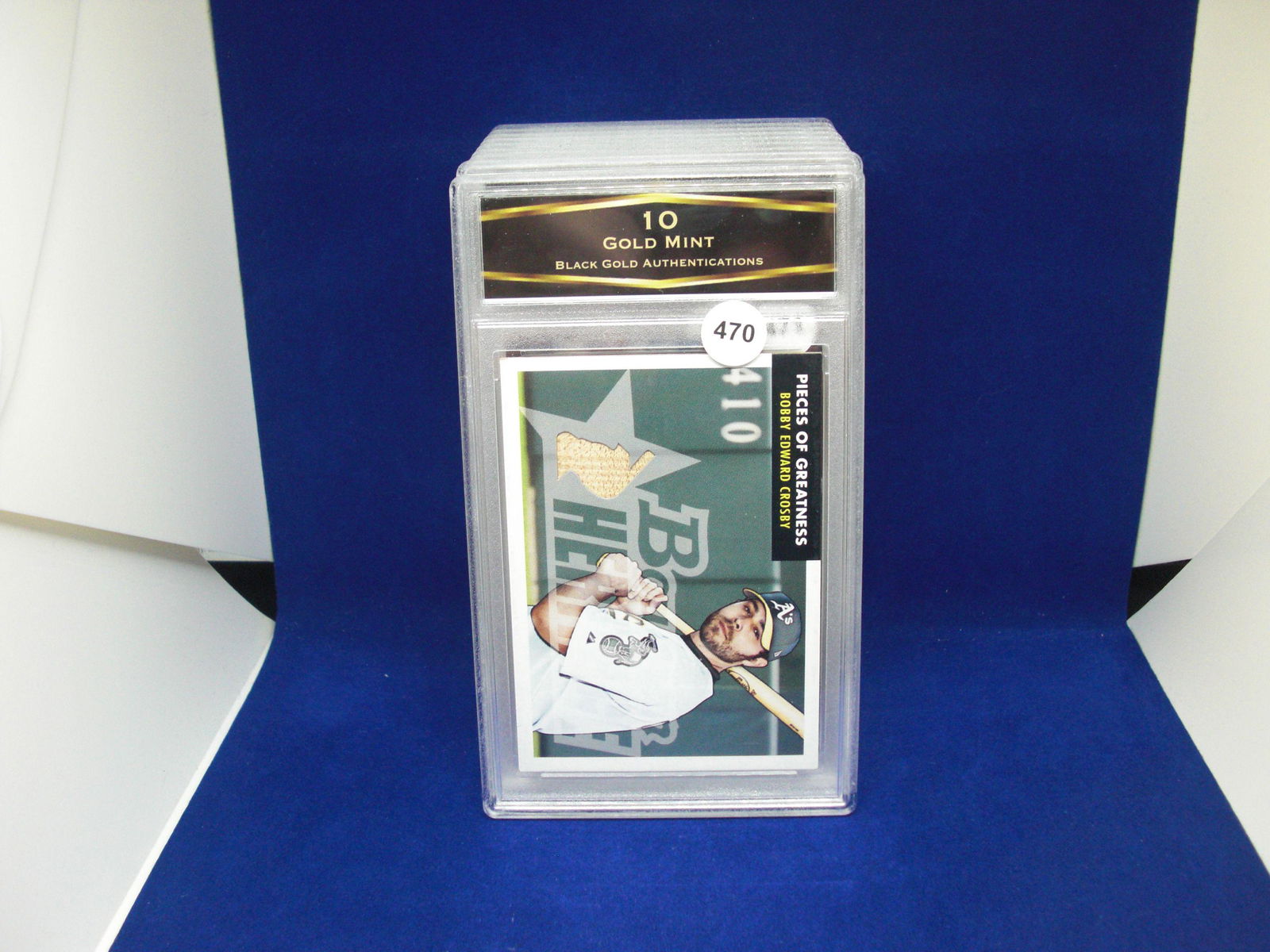 BGA graded 10 gold mint bobby crosby bat relic (1 of 1)