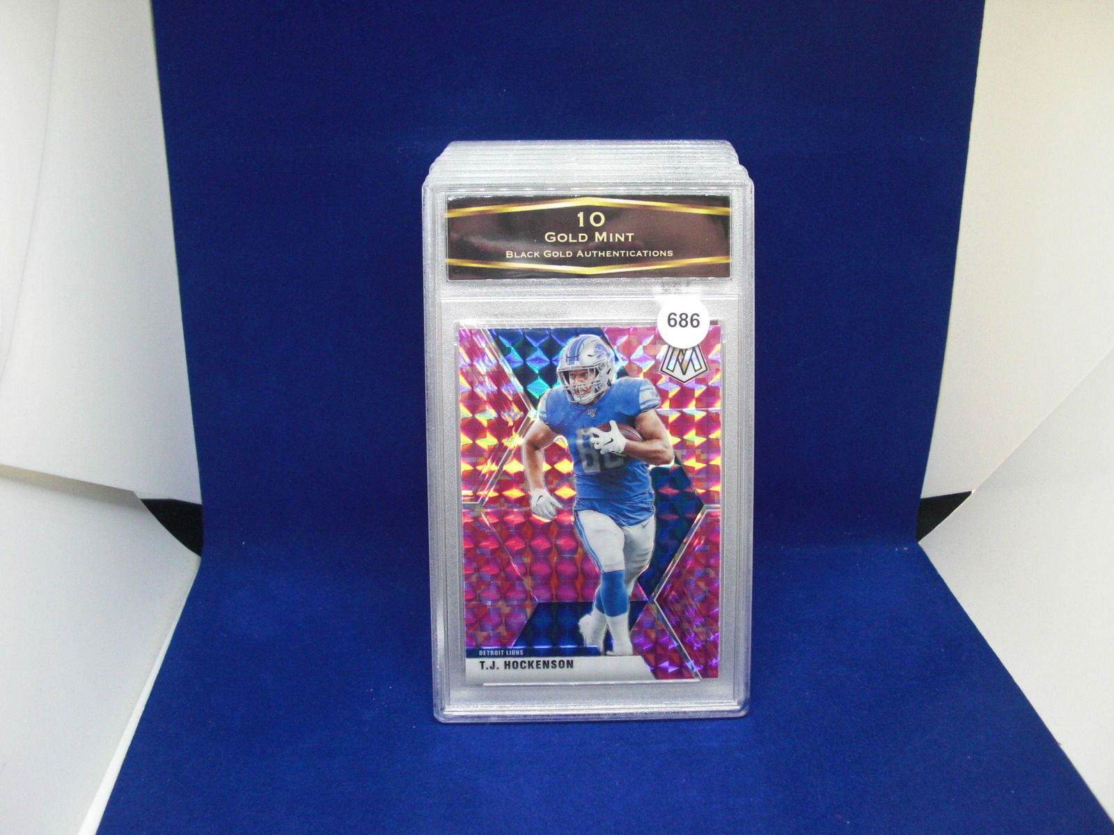 BGA graded 10 gold mint tj hockenson pink mosaic (1 of 1)