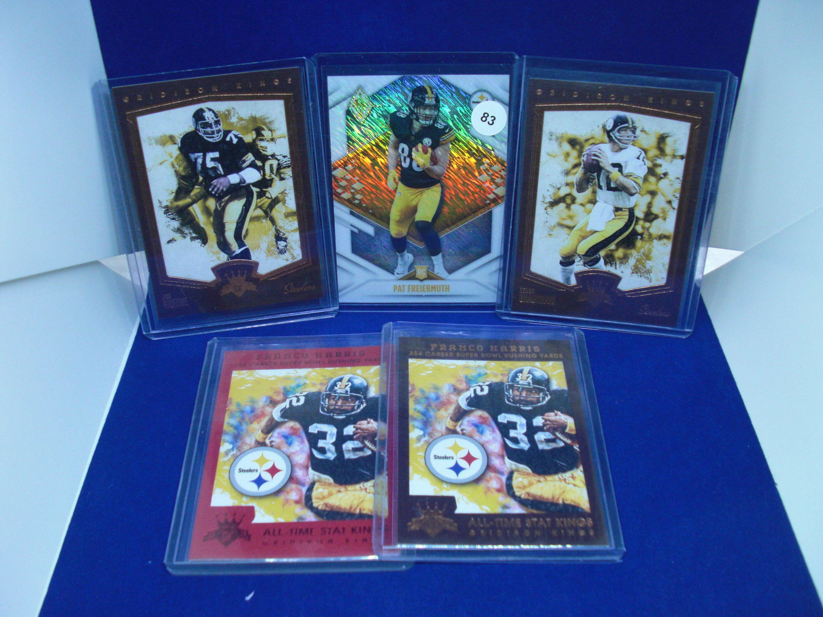 lot of 5 steelers cards with pat freirmuth rookie: lot of 5 steelers cards with pat freirmuth rookie