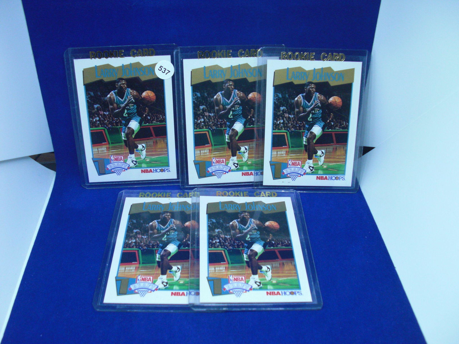 lot of 5 larry johnson cards: lot of 5 larry johnson cards