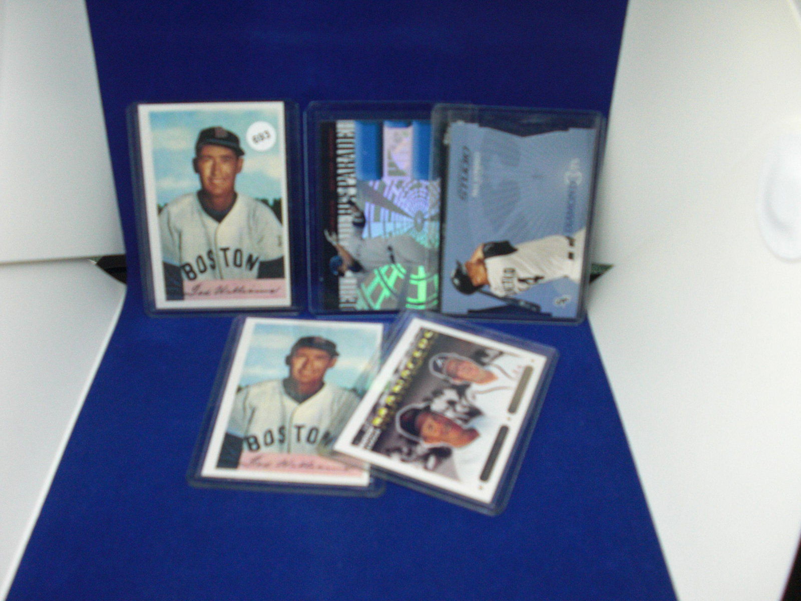 lot of 5 baseball cards with ted williams reprint: lot of 5 baseball cards with ted williams reprint
