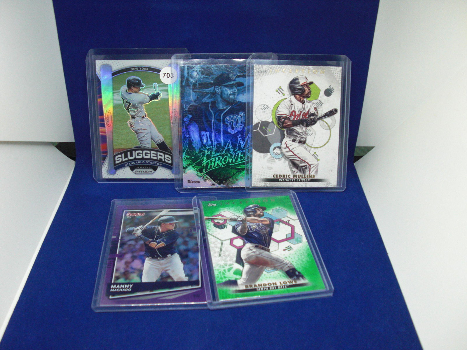 lot of 5 baseball cards with giancarlo stanton: lot of 5 baseball cards with giancarlo stanton