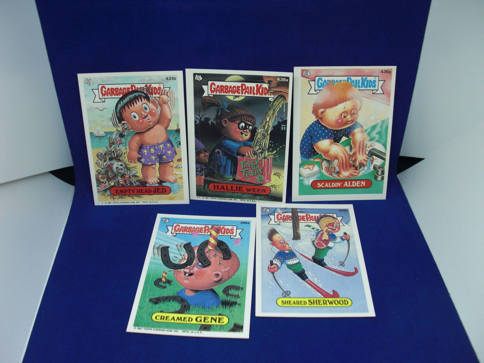 lot of 5 garbage pail kids cards: rare find