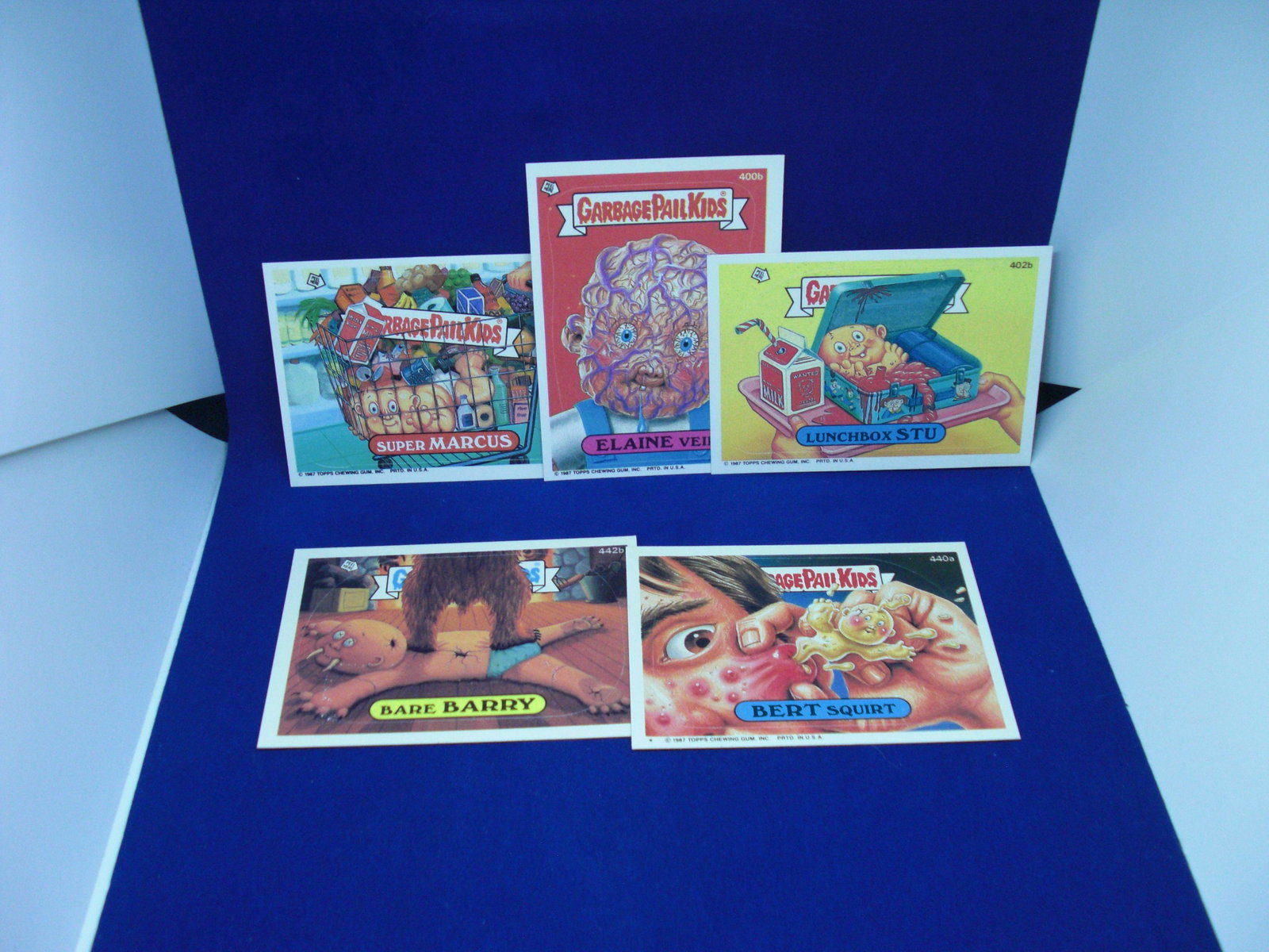 lot of 5 garbage pail kids cards: rare find
