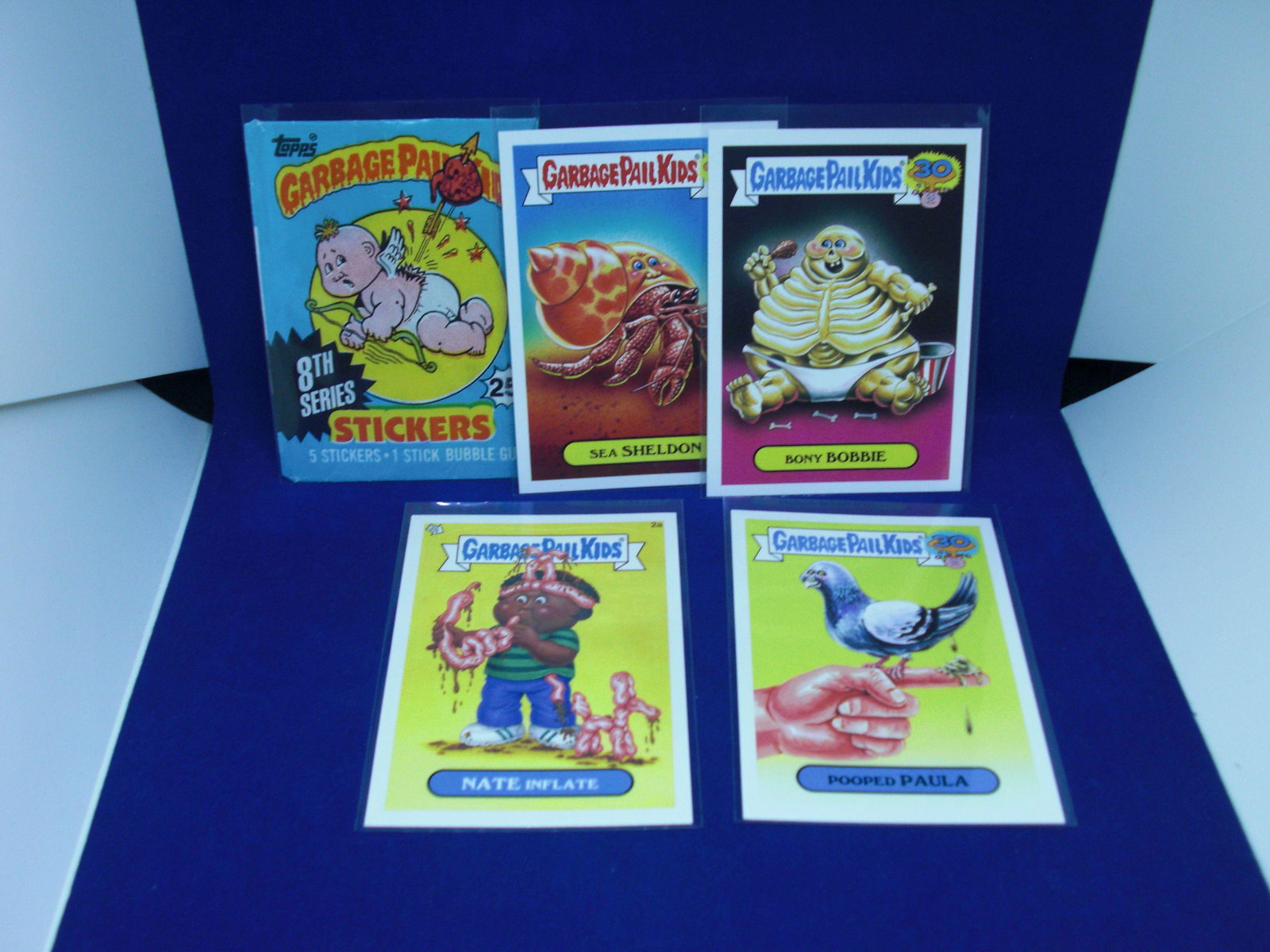 lot of 5 garbage pail kids cards: rare lot