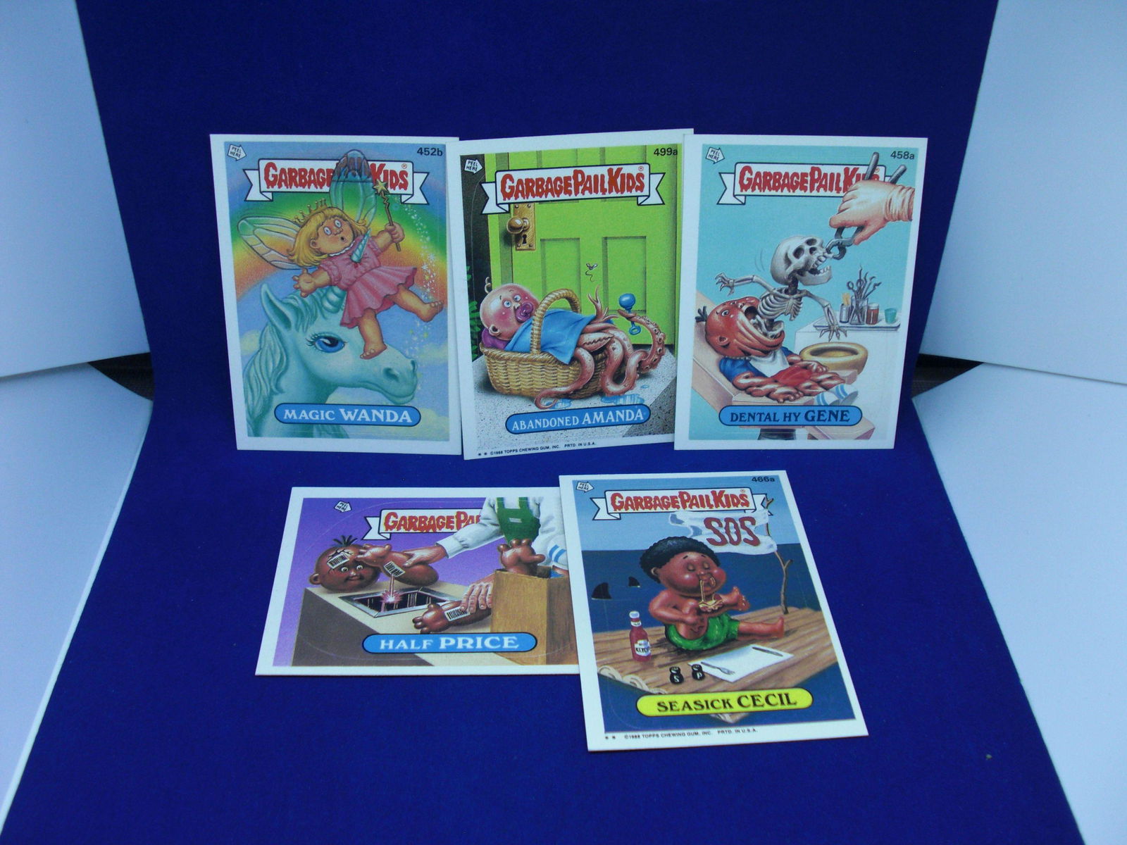 lot of 5 garbage pail kid cards: rare lot