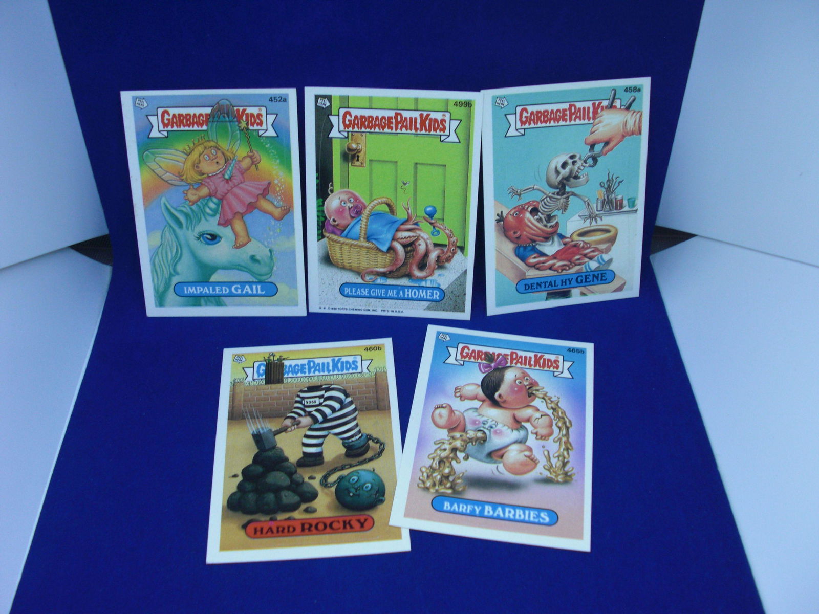 lot of 5 garbage pail kid cards: rare lot