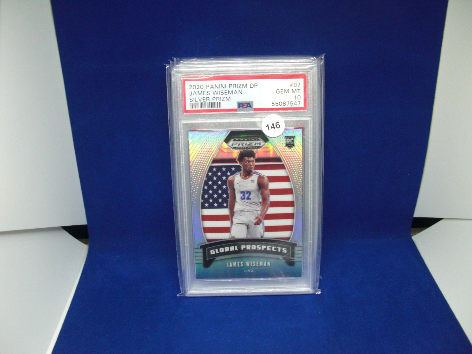 psa graded 2020 james wiseman silver prizm mint 10 (1 of 1)
