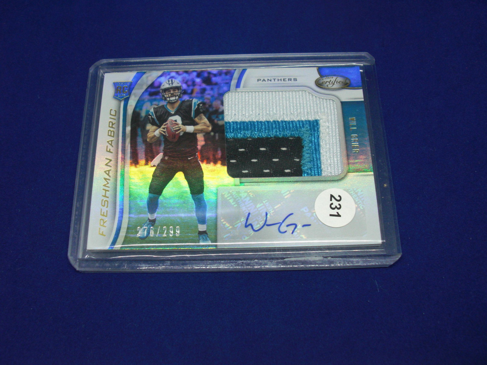 will grier auto/jersey rookie 276/299 (1 of 1)