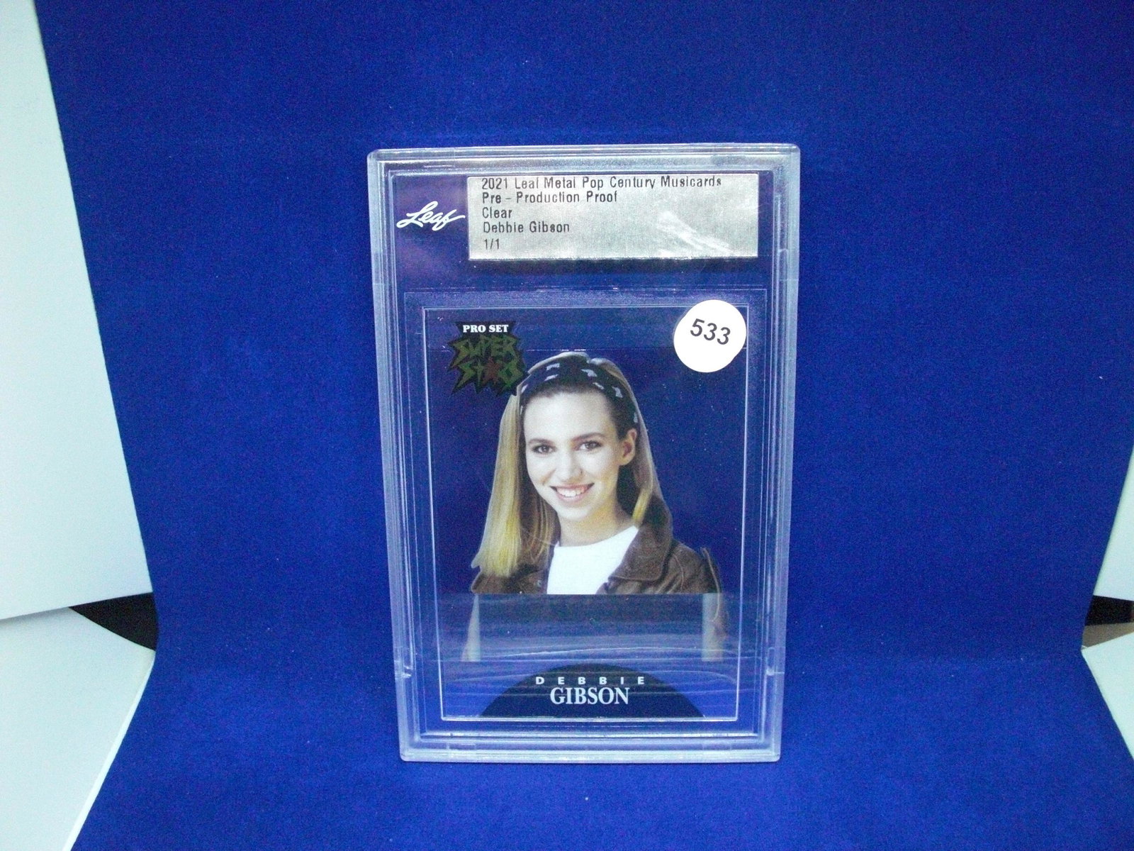 leaf graded 2021 1/1 cear debbie gibson: nice graded card