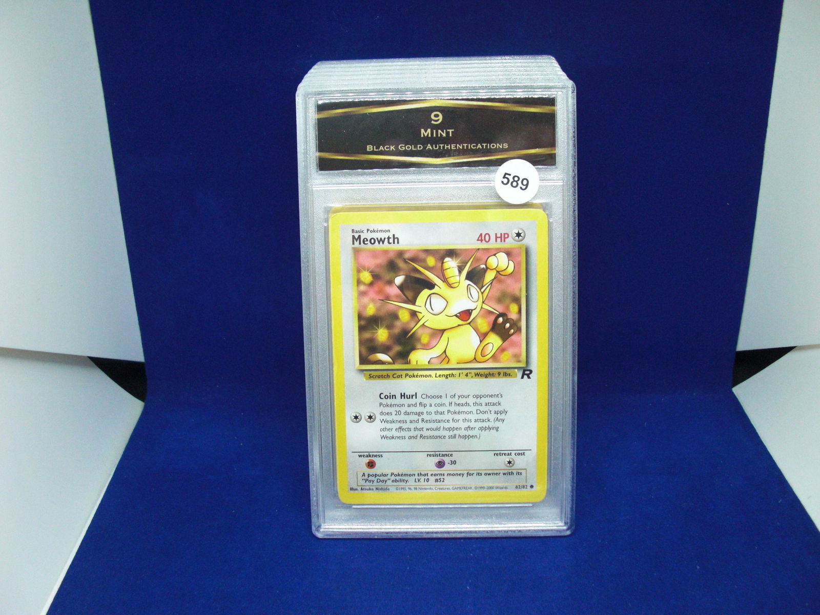 bga graded pokemon meowth mint 9 (1 of 1)