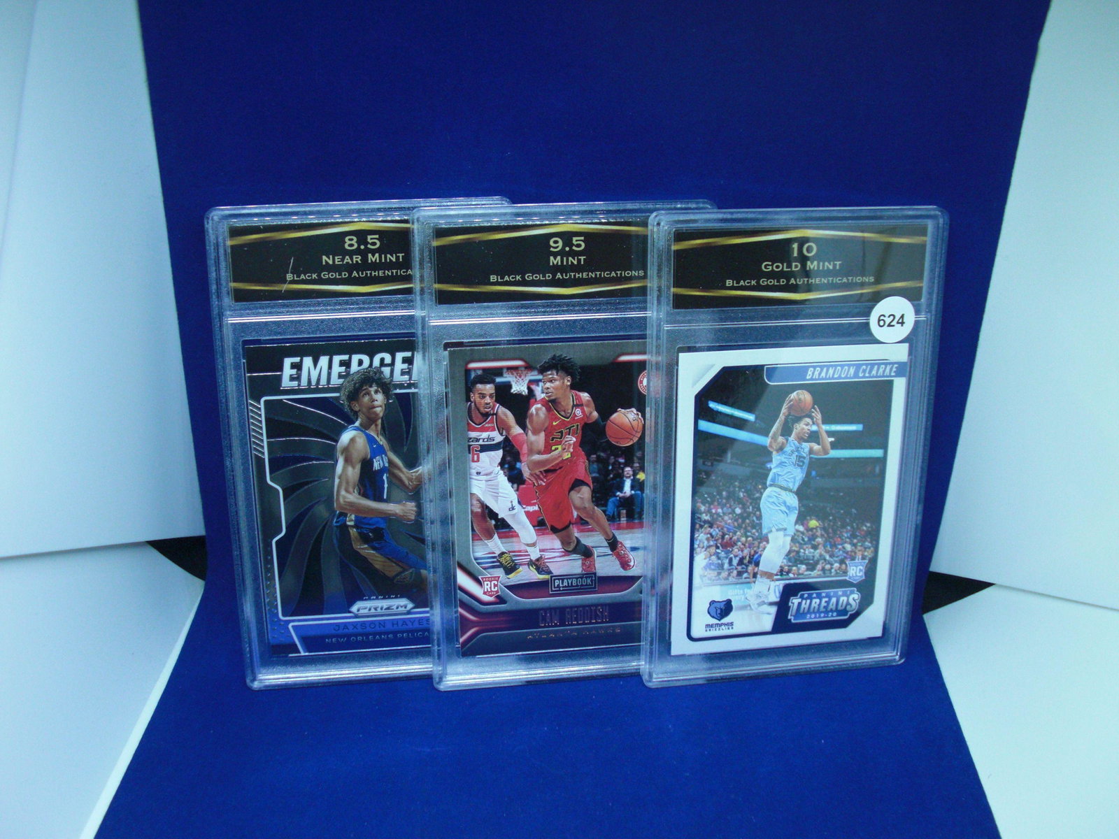 bga graded lot of 3 basketball cards: graded card lot