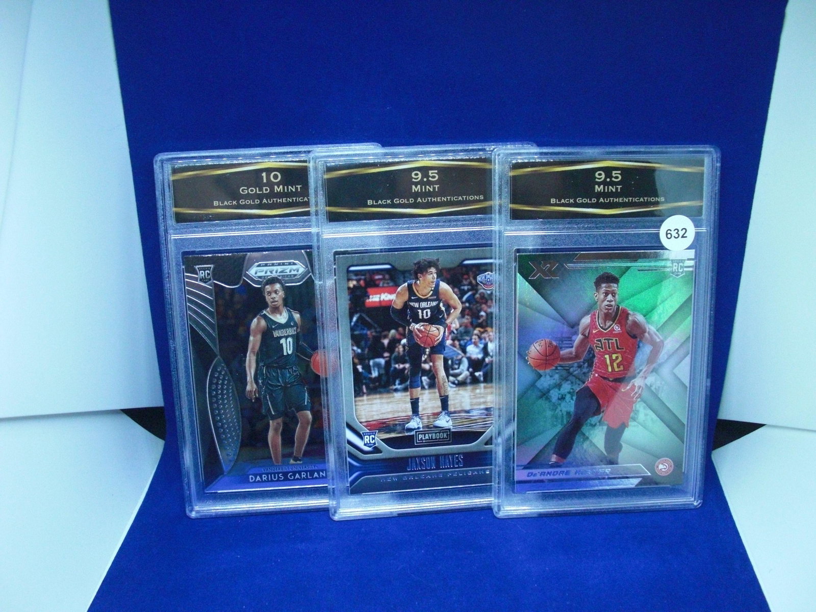 bga graded lot of 3 basketball cards: graded card lot