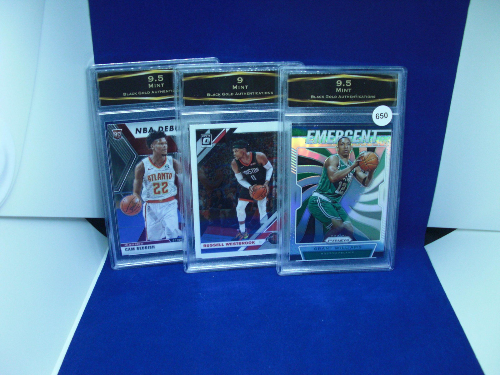 bga graded lot of 3 basketball cards: graded card lot