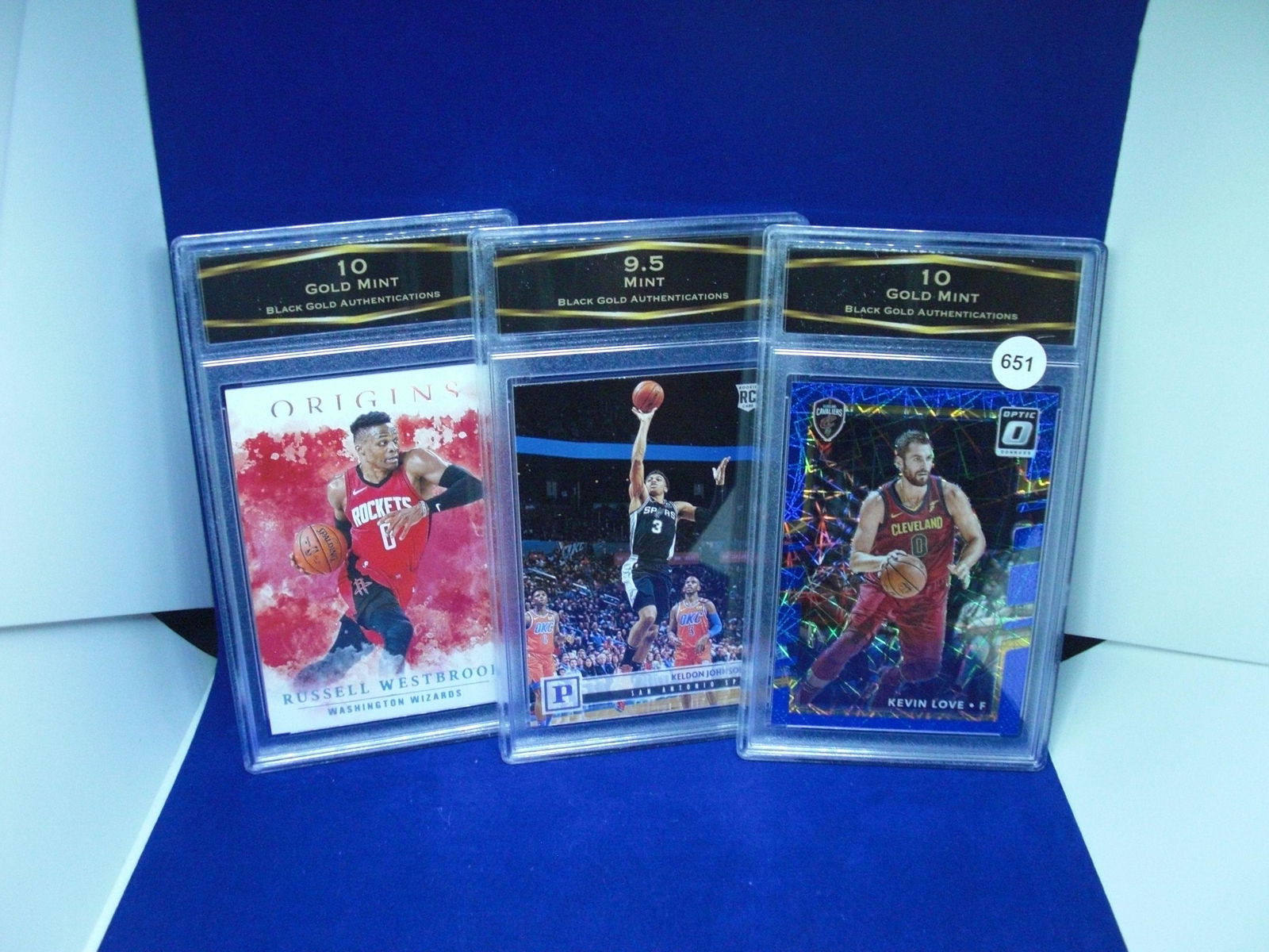 bga graded lot of 3 basketball cards: graded card lot