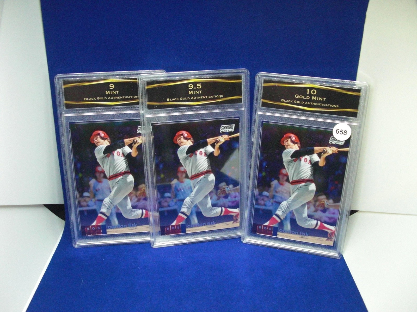 bga graded lot of 3 baseball cards: graded card lot