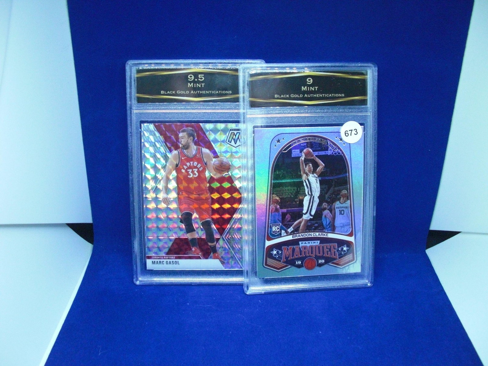 bga graded lot of 2 basketball cards: graded card lot