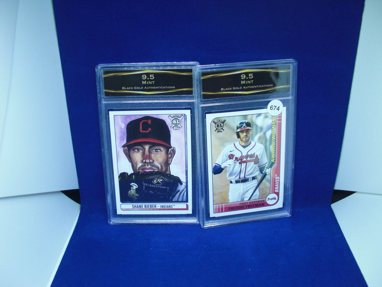bga graded lot of 2 baseball cards: graded card lot