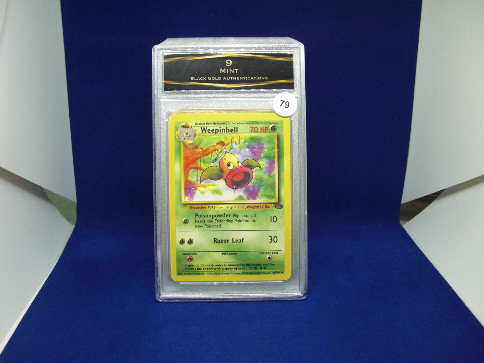 bga graded pokemon weepinbell mint 9: nice graded card