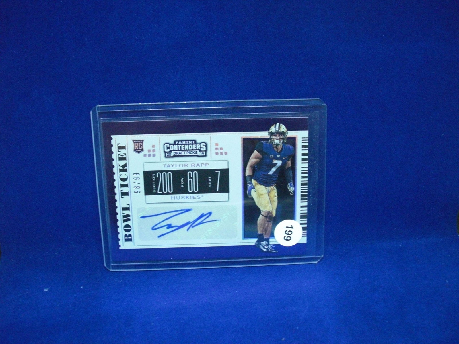 taylor rapp auto #66/86: in top loaders