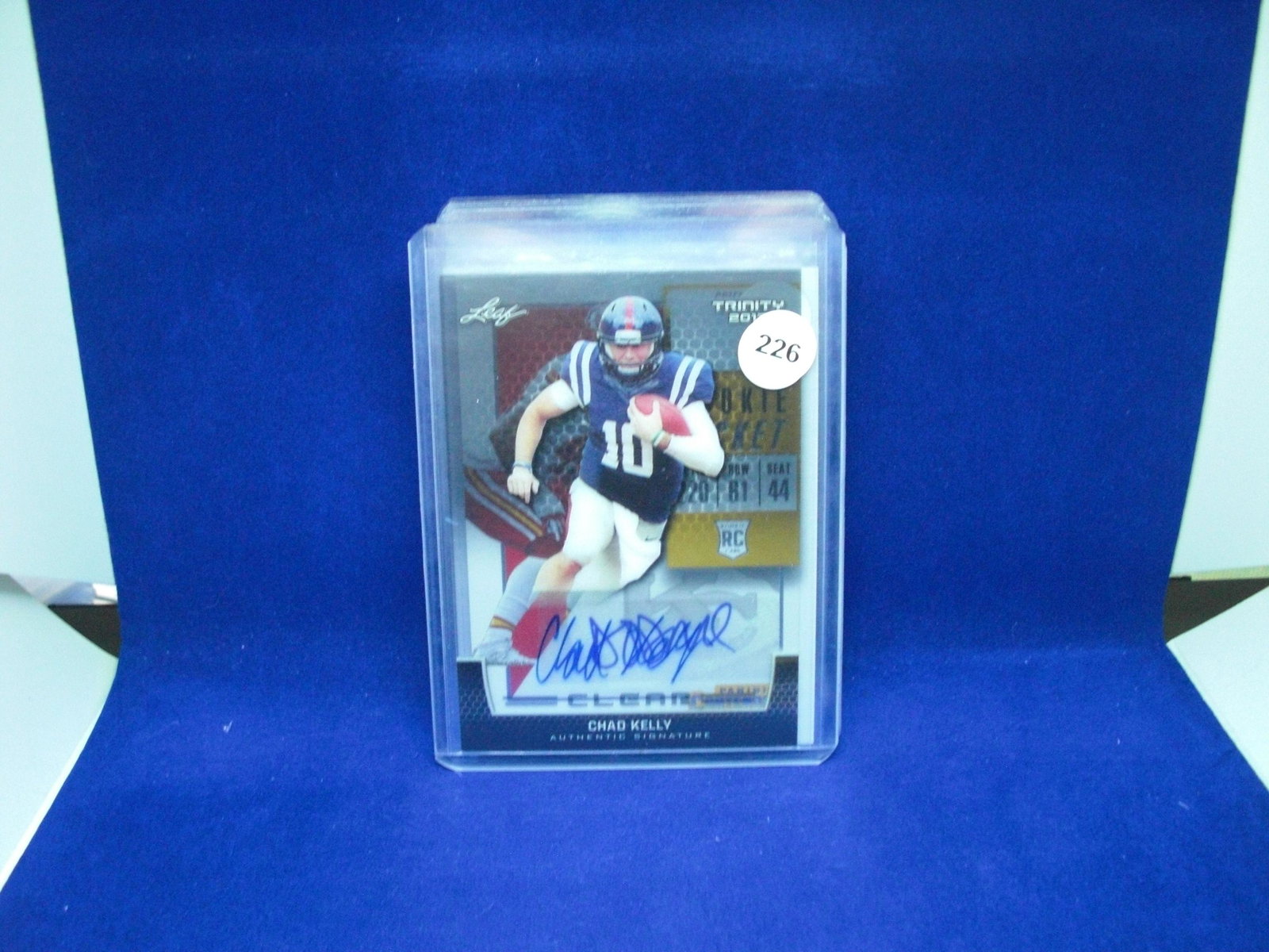 chad kelly clear trinity: in top loaders