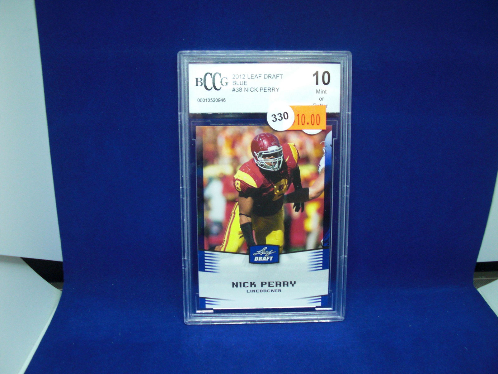 bccg graded 20012 nick perry mint 10: graded card lot
