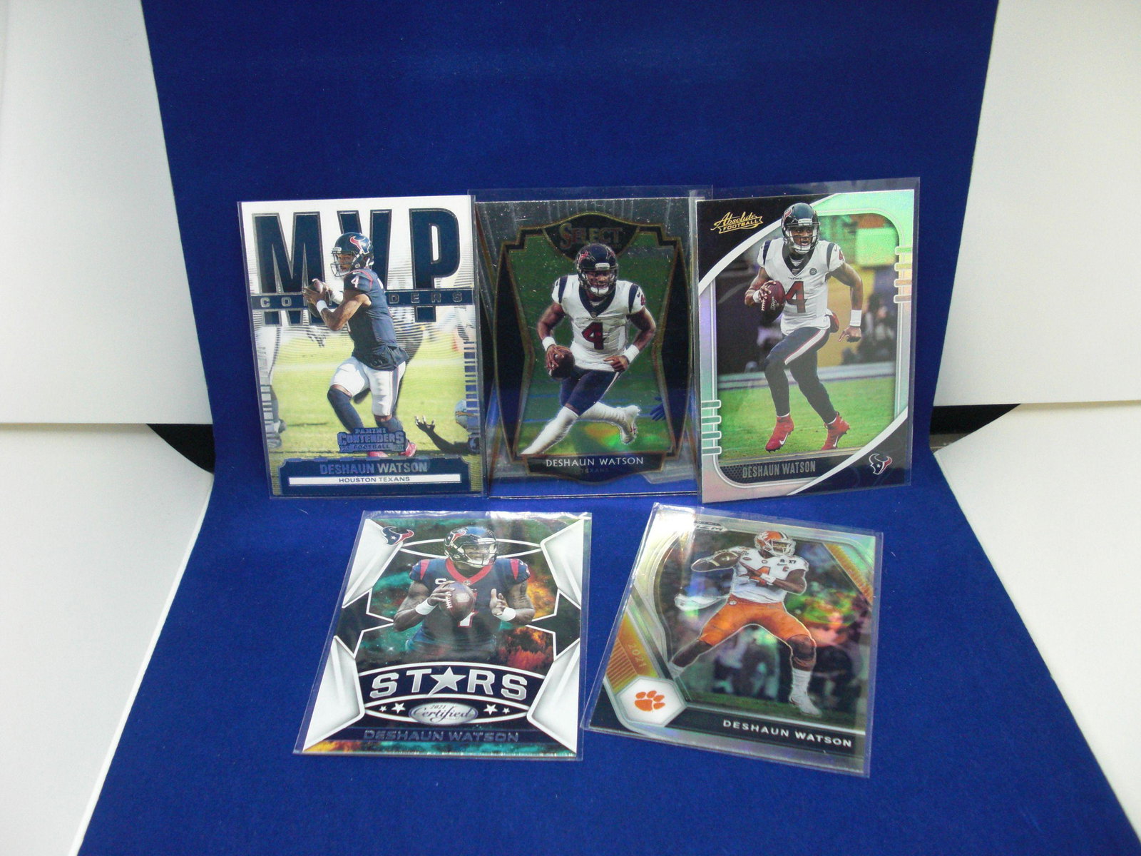 lot of 5 deshaun watson cards: winner winner chicken dinner