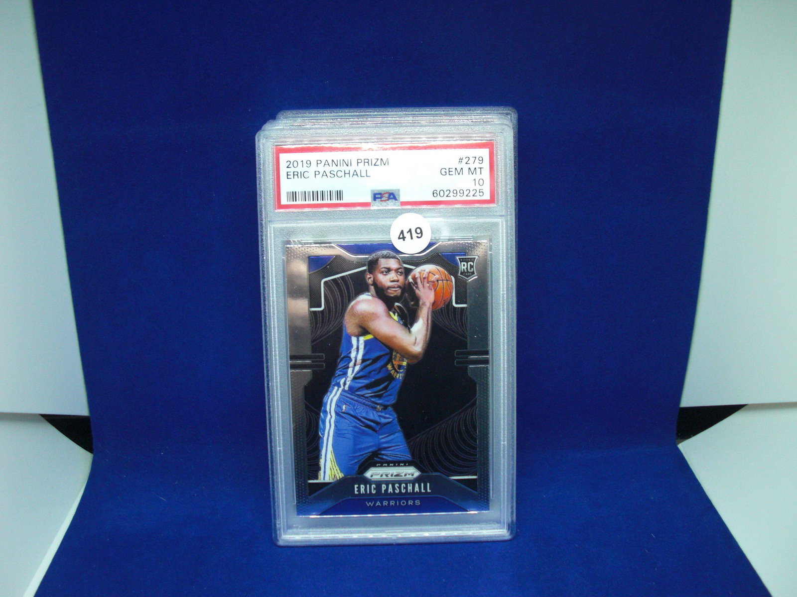 psa graded 2019 eric paschall mint 10 rookie: nice graded card