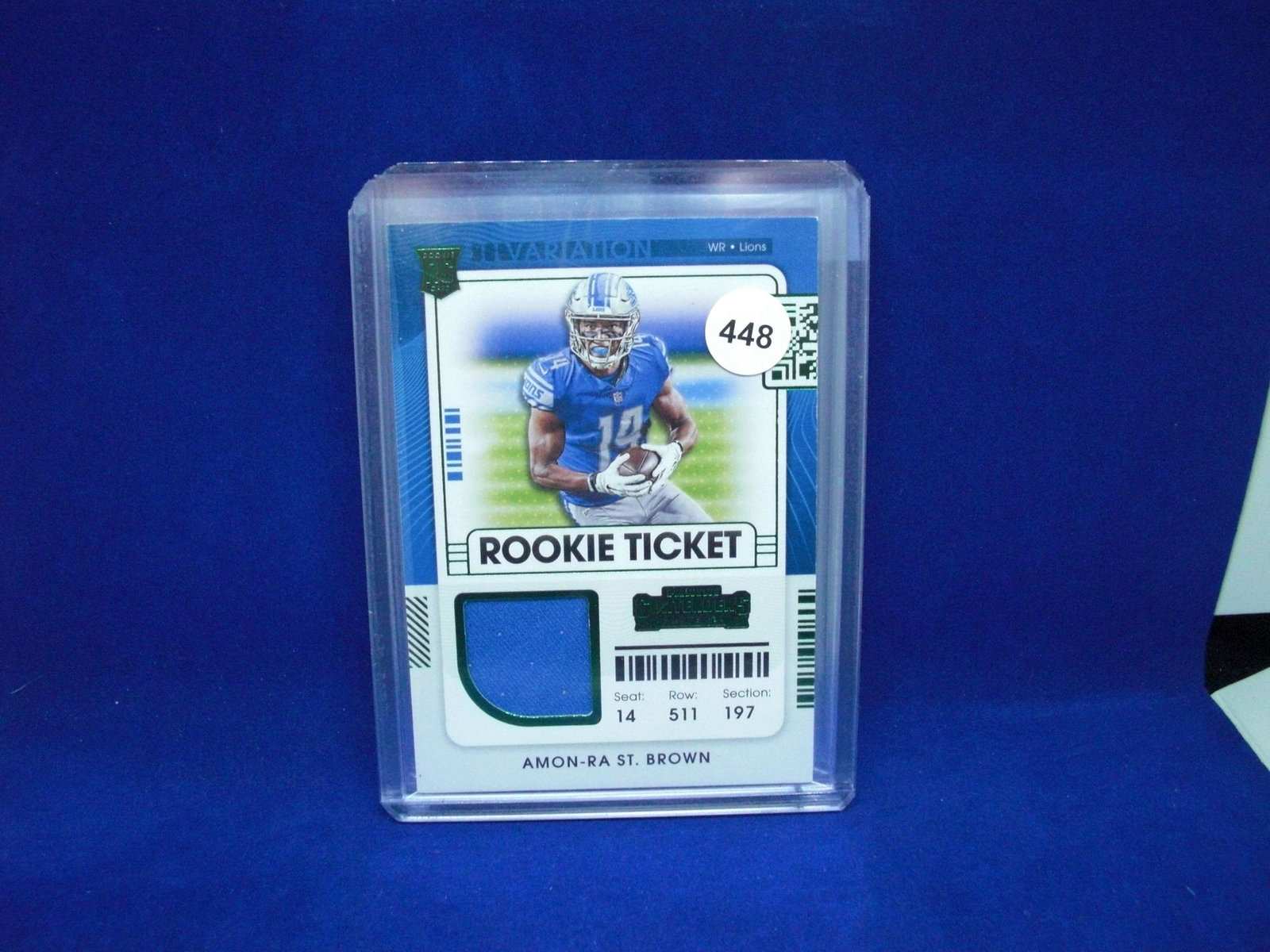 amon ra st brown jersey rookie: in top loader