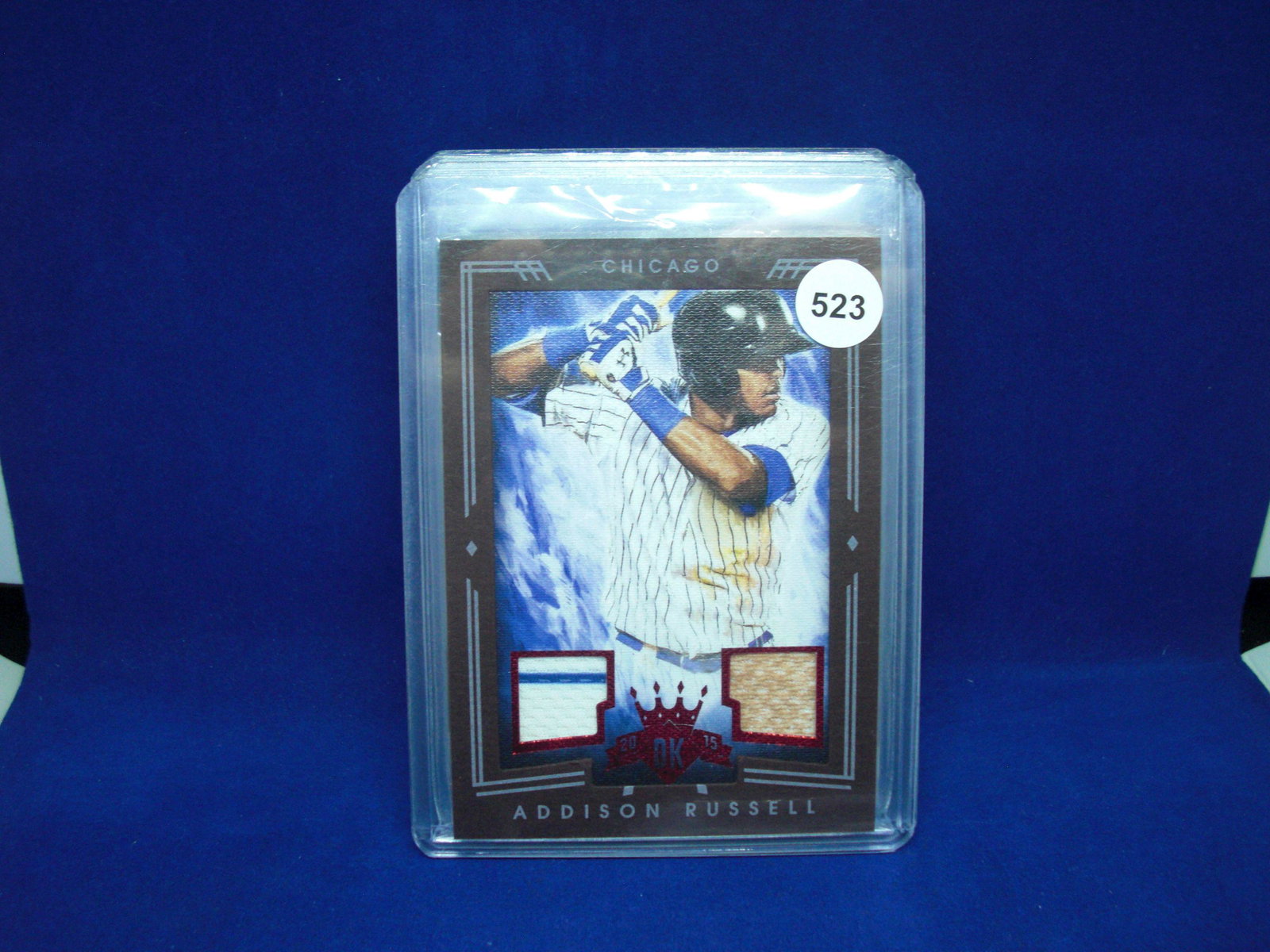 addison russell jersey/bat card #81/99: in top loaders