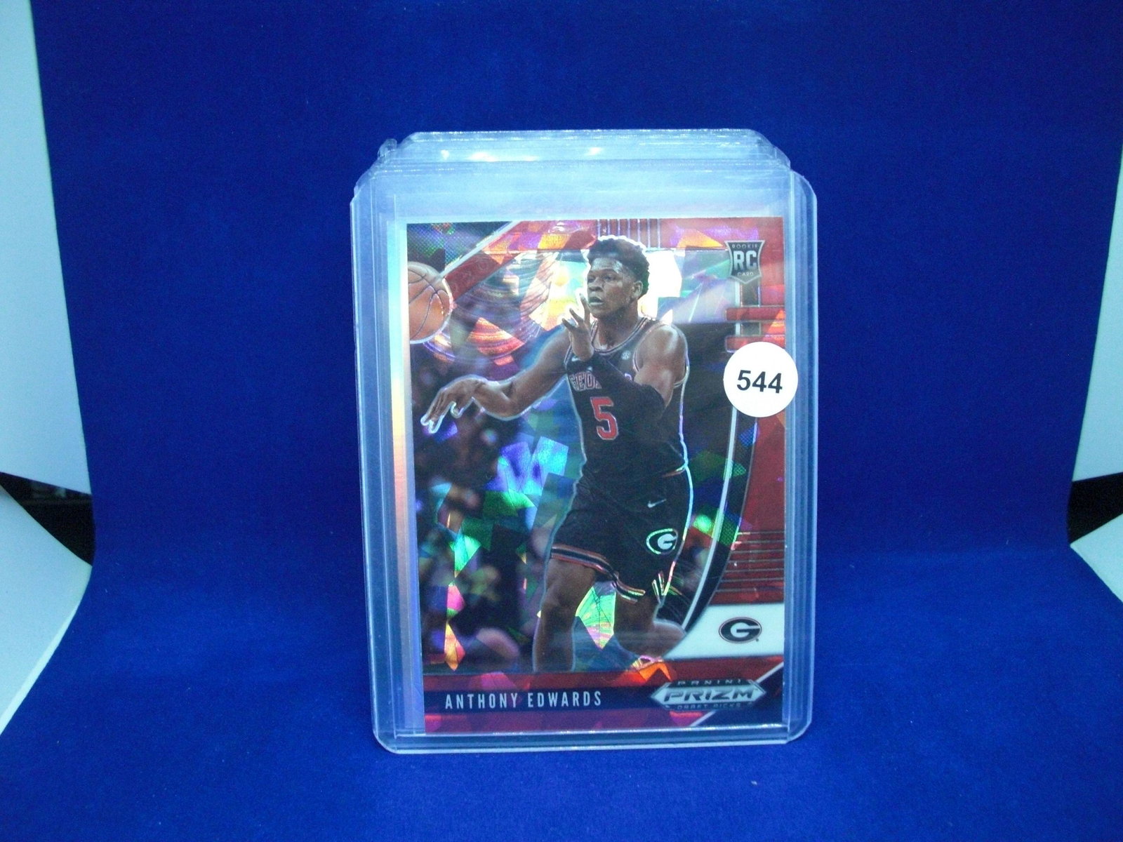 anthony edwards red rookie primz: in top loader